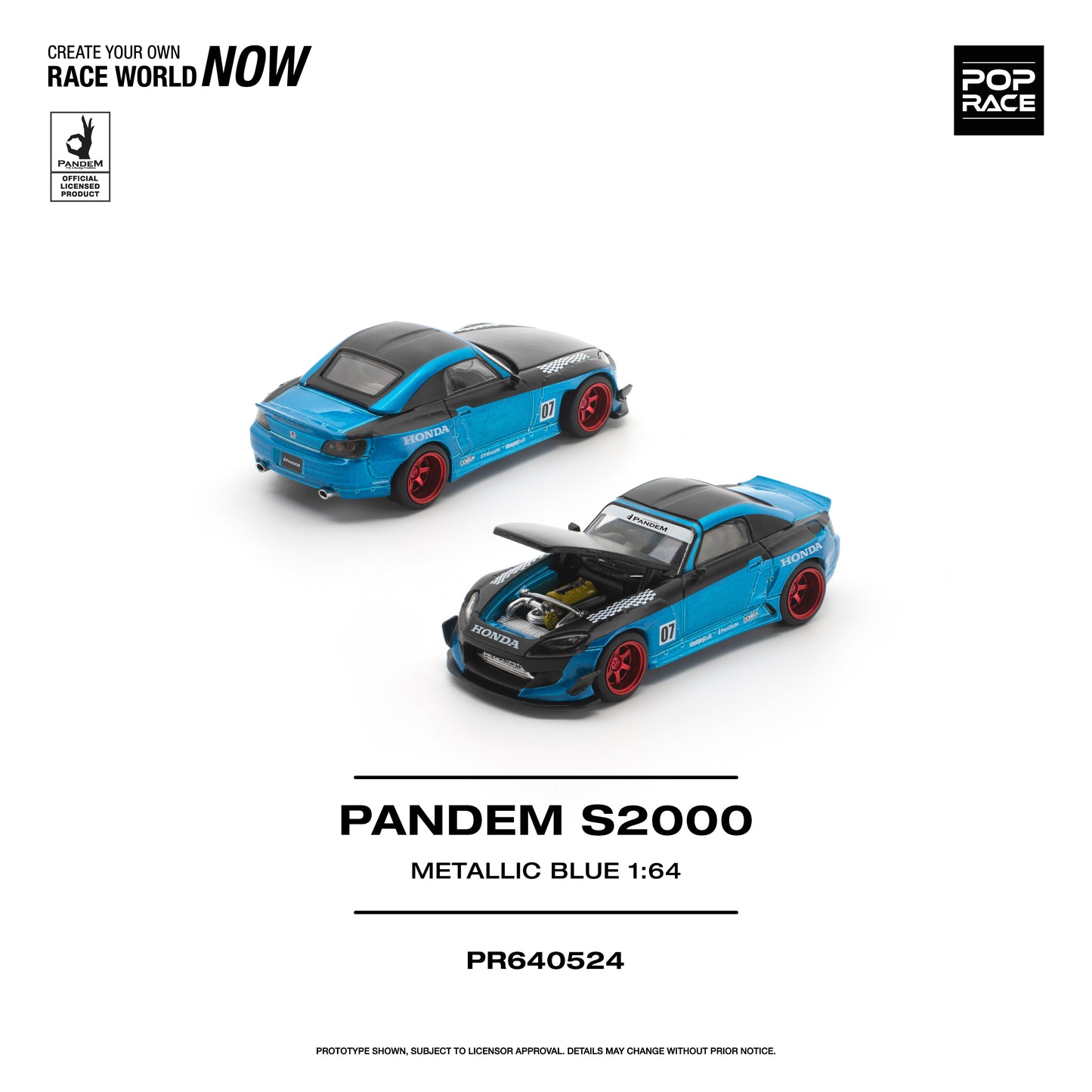 [PRE ORDER] Pop Race 1:64 Pandem S2000 Metallic Blue