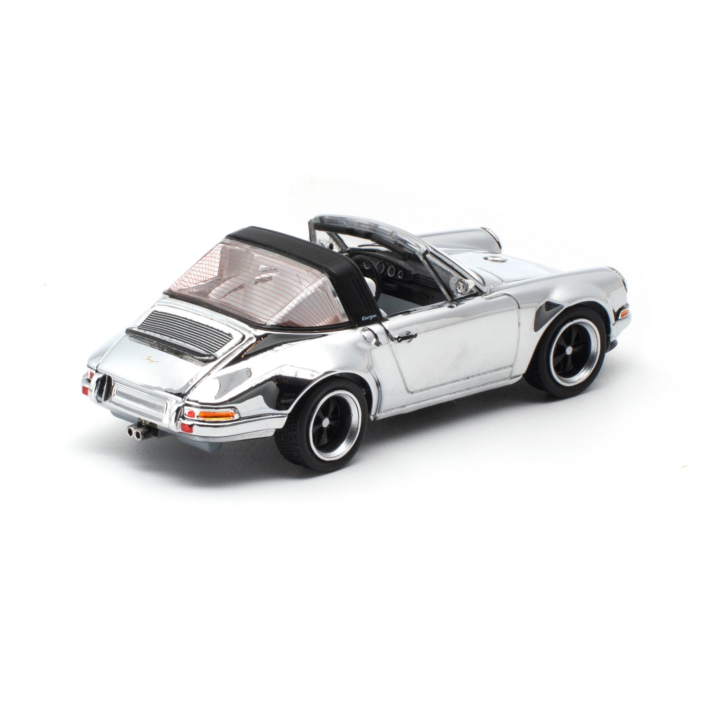 [PRE ORDER] Pop Race 1:64 Singer Targa Silver Chrome