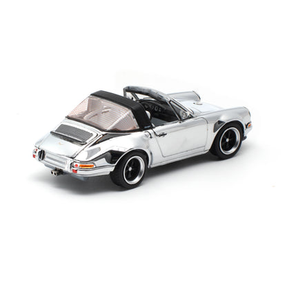 [PRE ORDER] Pop Race 1:64 Singer Targa Silver Chrome
