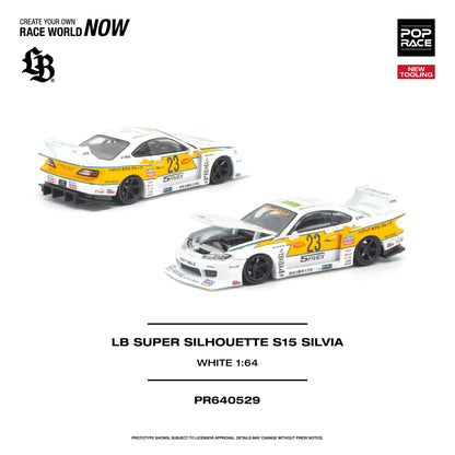 [PRE ORDER] Pop Race 1:64 LB Super Silhouette S15 Silvia White