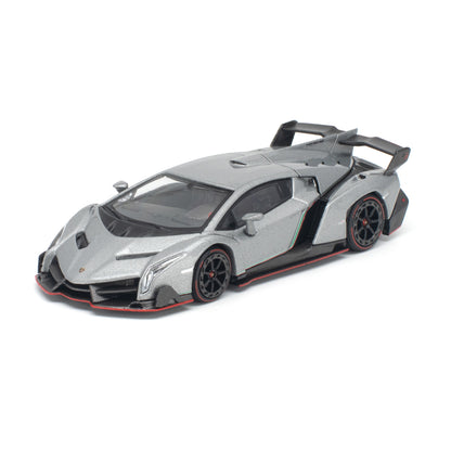 [PRE ORDER] Pop Race 1:64 Lamborghini Veneno Grigio Metalluro