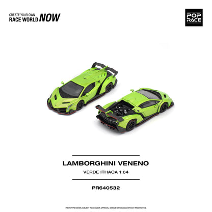 [PRE ORDER] Pop Race 1:64 Lamborghini Veneno Verde Ithaca