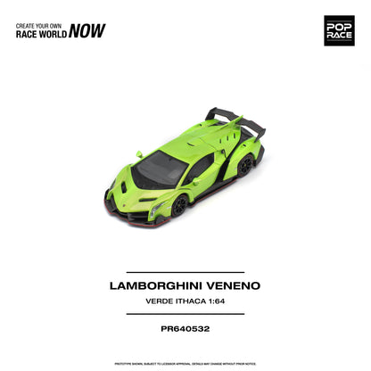 [PRE ORDER] Pop Race 1:64 Lamborghini Veneno Verde Ithaca