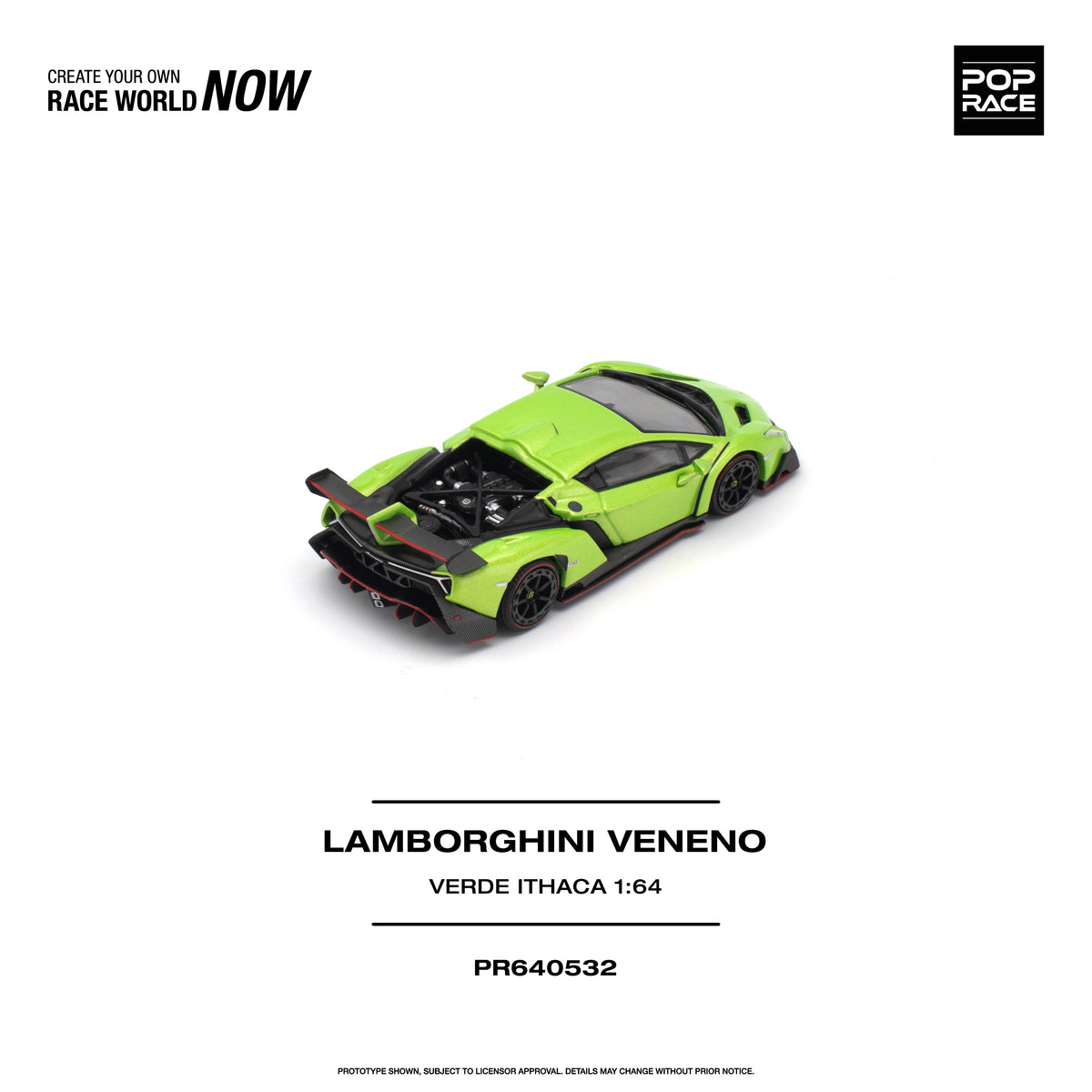 [PRE ORDER] Pop Race 1:64 Lamborghini Veneno Verde Ithaca