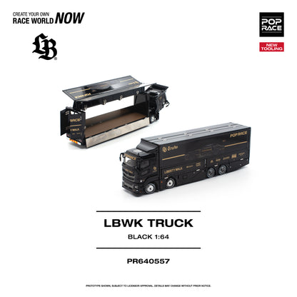 [PRE ORDER] Pop Race 1:64 LBWK Truck Black
