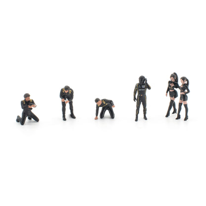 [PRE ORDER] Pop Race x American Diorama 1:64 Pop Race Team Crew 6 Figures