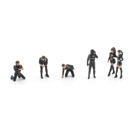 [PRE ORDER] Pop Race x American Diorama 1:64 Pop Race Team Crew 6 Figures
