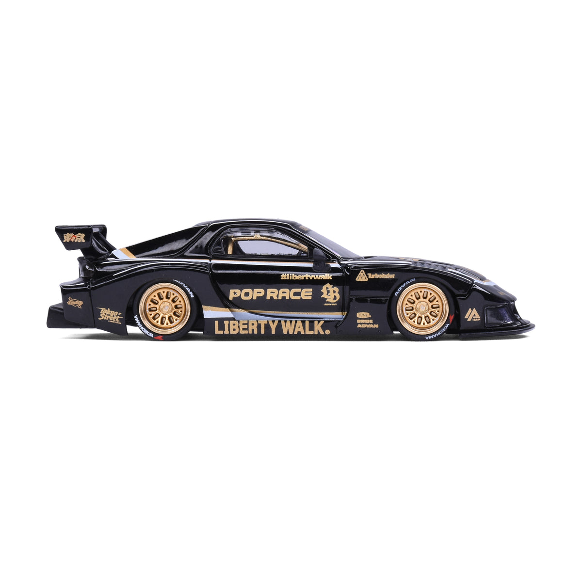 Pop Race 1:64 LB Super Silhouette Mazda RX-7 FD3S Black Toronto Edition