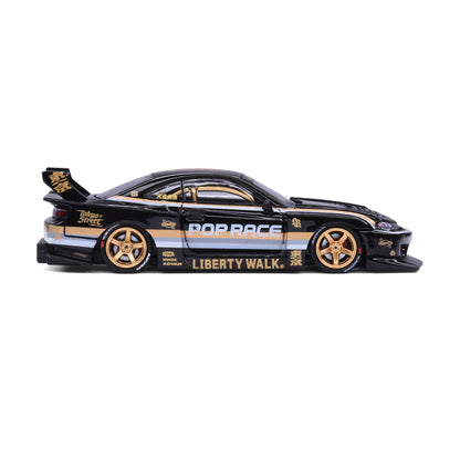 Pop Race 1:64 LB Super Silhouette Nissan S15 Silvia Black Toronto Edition