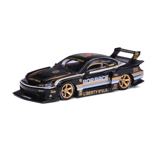Pop Race 1:64 LB Super Silhouette Nissan S15 Silvia Black Toronto Edition