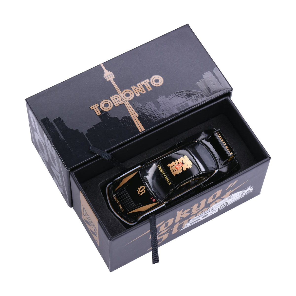 Pop Race 1:64 LB Super Silhouette Nissan S15 Silvia Black Toronto Edition