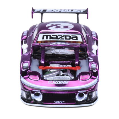 Pop Race 1:64 LB Super Silhouette Mazda RX-7 FD3S Purple Chrome Toronto Edition