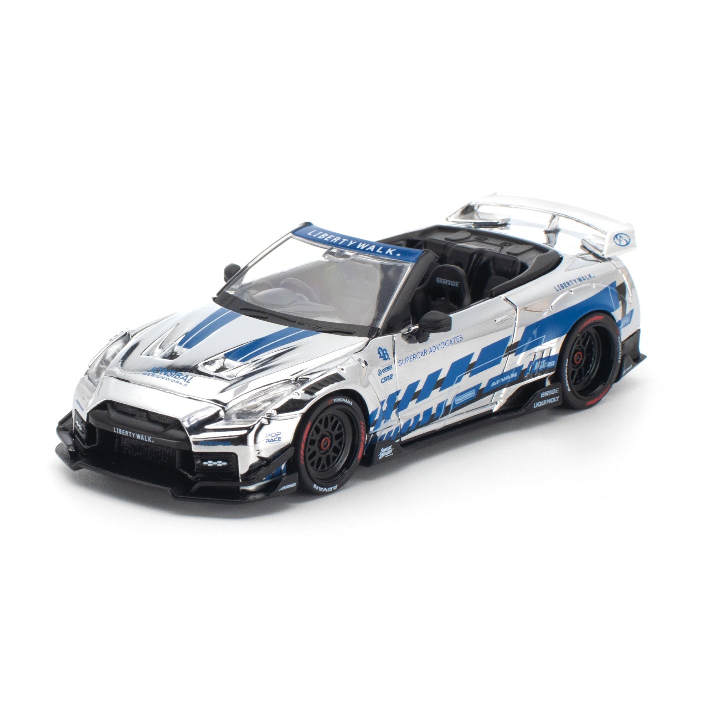 [PRE ORDER] Pop Race 1:64 LB-Works 35GT-R Final Edition Silver Chrome