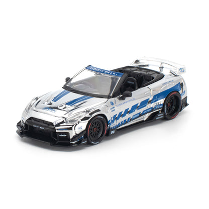 [PRE ORDER] Pop Race 1:64 LB-Works 35GT-R Final Edition Silver Chrome