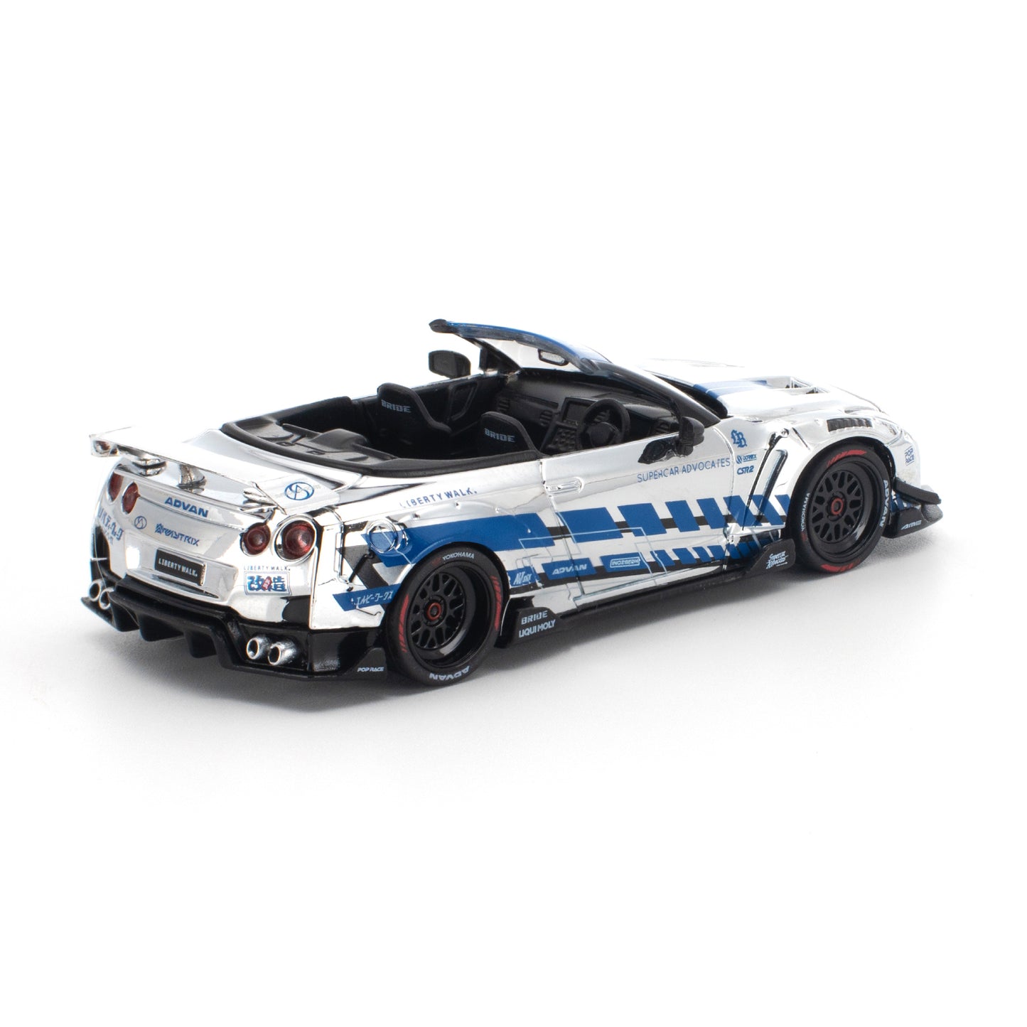 [PRE ORDER] Pop Race 1:64 LB-Works 35GT-R Final Edition Silver Chrome