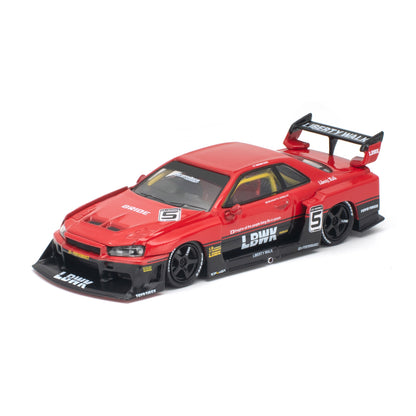 [PRE ORDER] Pop Race 1:64 LB-ER34 Super Silhouette Red