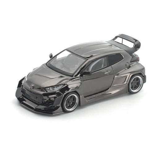 [PRE ORDER] Pop Race 1:64 Pandem Yaris Dark Chrome PRDC009