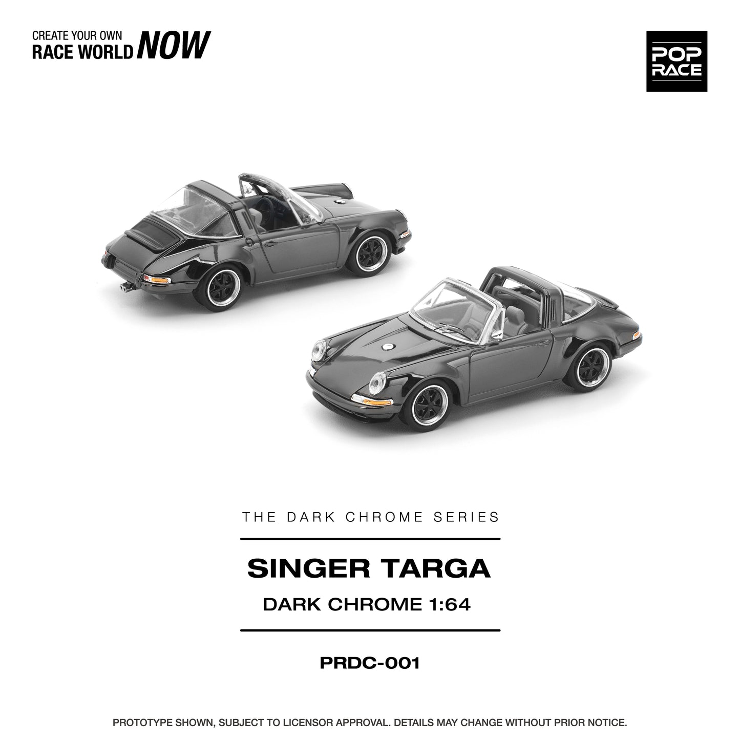Pop Race 1:64 Singer Targa Dark Chrome