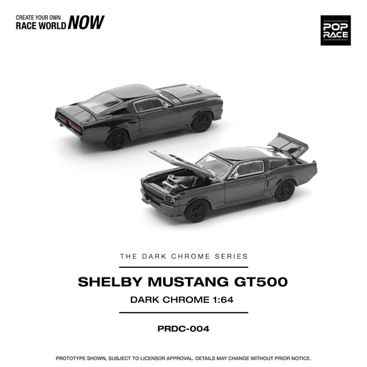 Pop Race 1:64 Shelby Mustang GT500 Dark Chrome