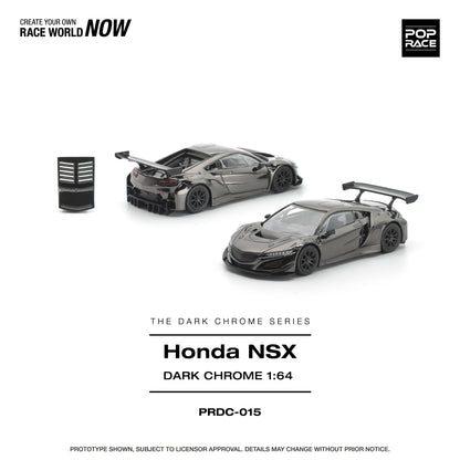 [PRE ORDER] Pop Race 1:64 Honda NSX GT3 Evo22 Dark Chrome