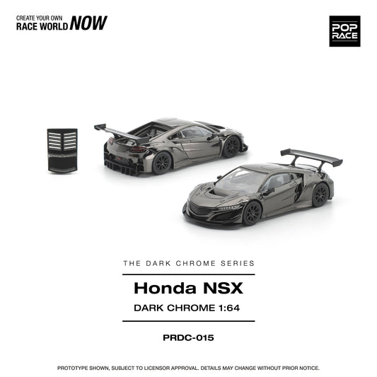 [PRE ORDER] Pop Race 1:64 Honda NSX GT3 Evo22 Dark Chrome