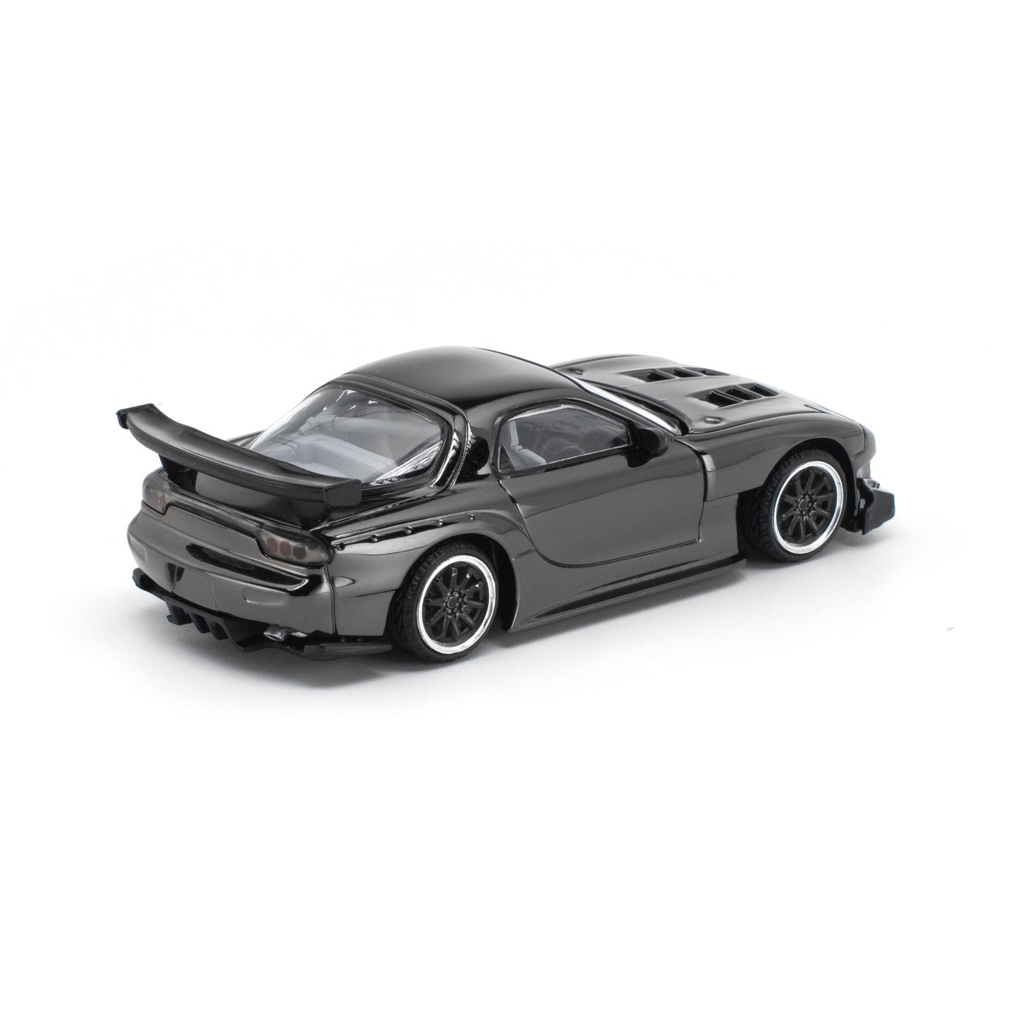 [PRE ORDER] Pop Race 1:64 Mazda RX-7 Re-Amemiya Dark Chrome