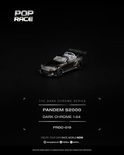 [PRE ORDER] Pop Race 1:64 Pandem S2000 Dark Chrome