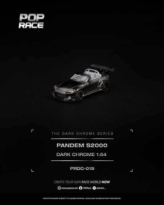 [PRE ORDER] Pop Race 1:64 Pandem S2000 Dark Chrome