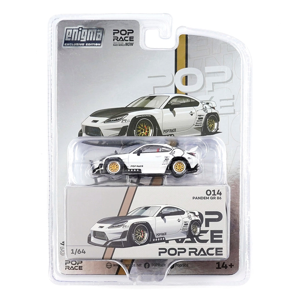 Pop Race Enigma 1:64 Pandem GR86 White PRE014