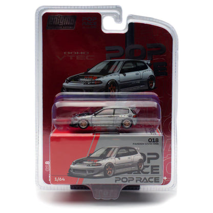 Pop Race Enigma 1:64 Pandem Civic EG6 Raw Metal