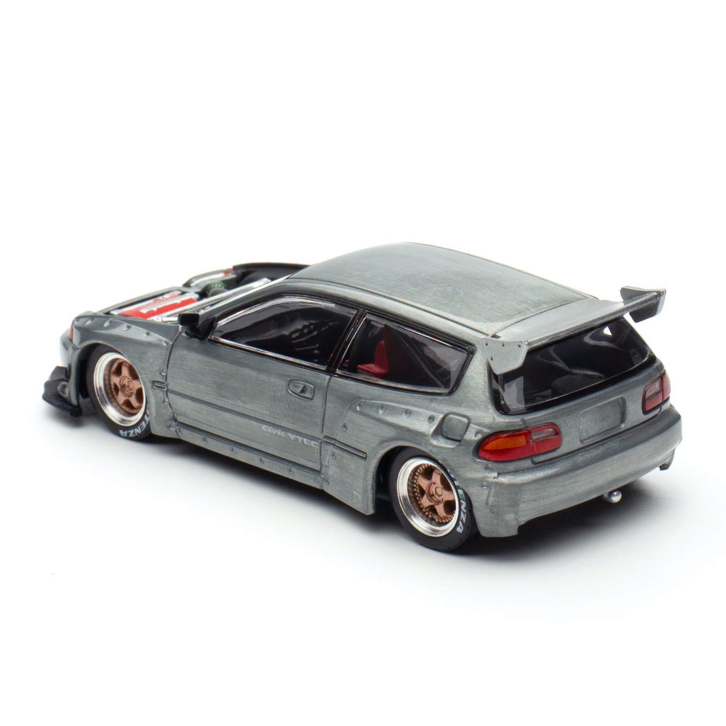 Pop Race Enigma 1:64 Pandem Civic EG6 Raw Metal