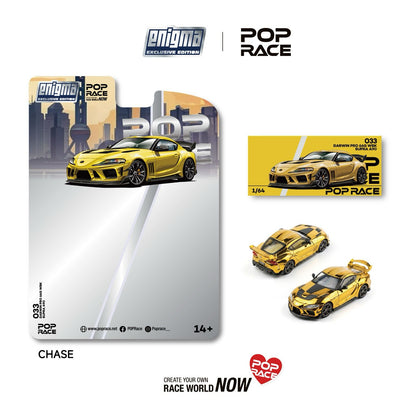 [PRE ORDER] Pop Race Enigma 1:64 Darwin Pro 66G WBK Supra A90 Nitro Yellow