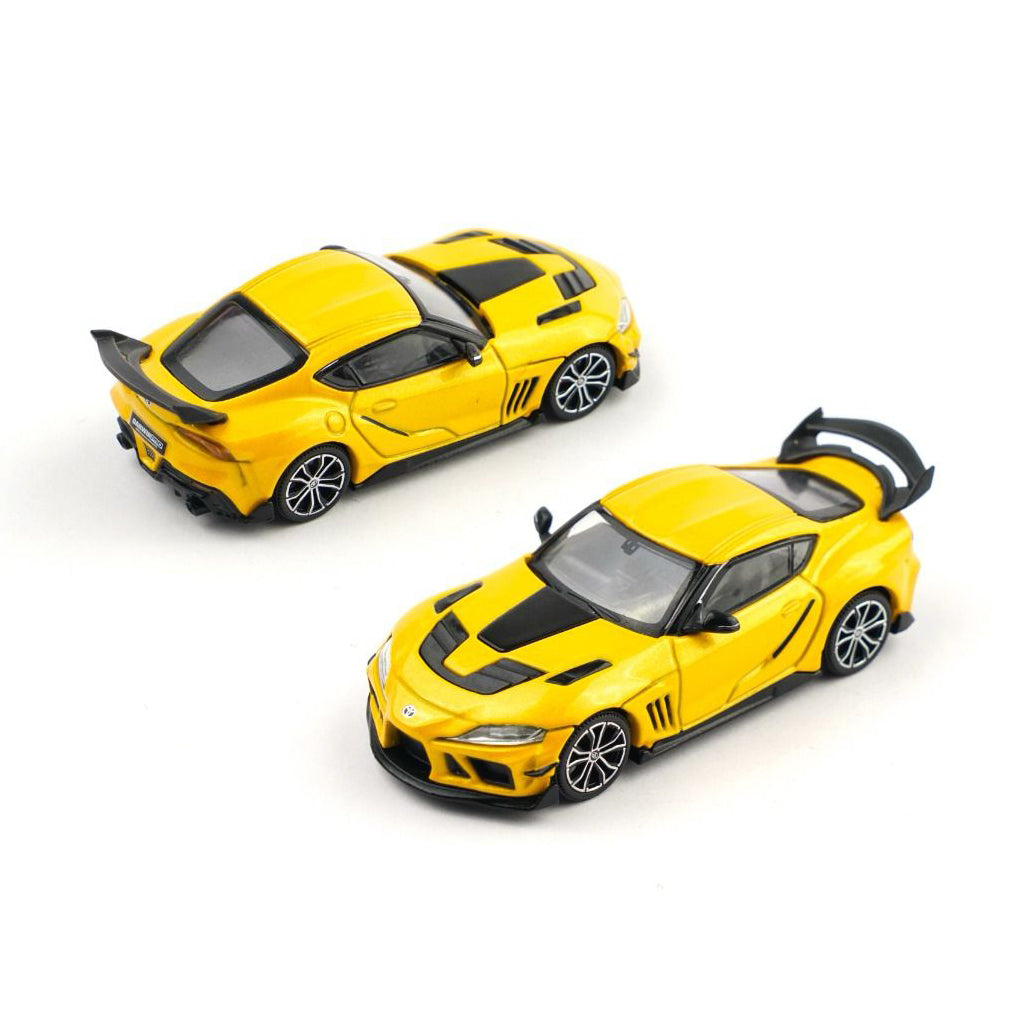 [PRE ORDER] Pop Race Enigma 1:64 Darwin Pro 66G WBK Supra A90 Nitro Yellow