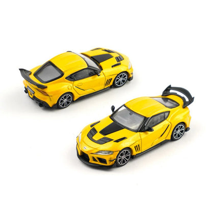 [PRE ORDER] Pop Race Enigma 1:64 Darwin Pro 66G WBK Supra A90 Nitro Yellow