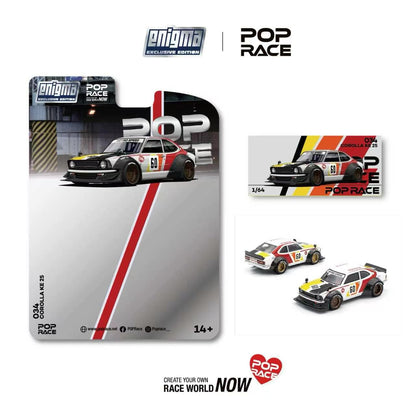 [PRE ORDER] Pop Race Enigma 1:64 Corolla KE25 Racing