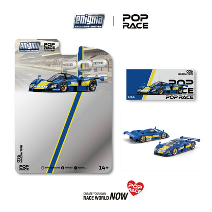 [PRE ORDER] Pop Race Enigma 1:64 Mazda 787B Racing Blue and Yellow
