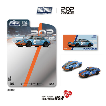 [PRE ORDER] Pop Race Enigma 1:64 Singer Racing Orange and Blue