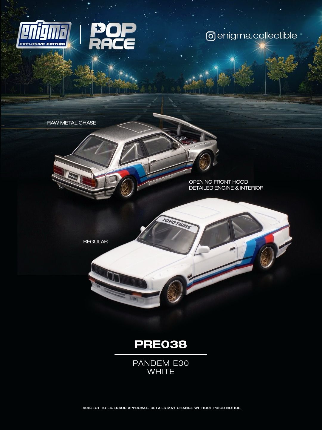 [PRE ORDER] Pop Race Enigma 1:64 Pandem E30 White