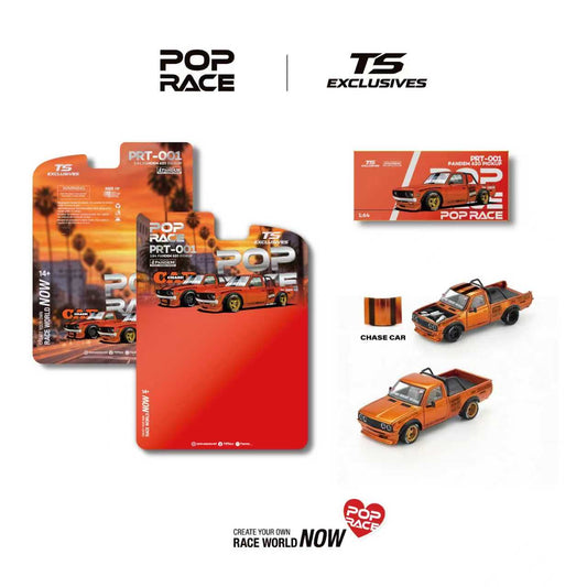 [PRE ORDER] Pop Race TS Exclusives 1:64 Pandem 620 Pickup Orange Chrome