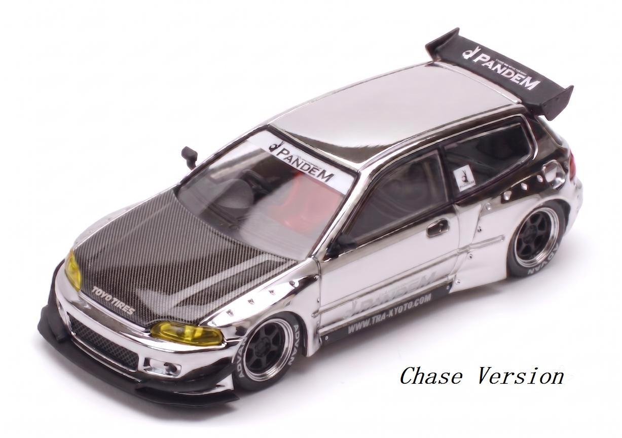 [PRE ORDER] Pop Race TS Exclusives 1:64 Pandem EG6 Silver Chrome