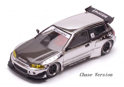 [PRE ORDER] Pop Race TS Exclusives 1:64 Pandem EG6 Silver Chrome