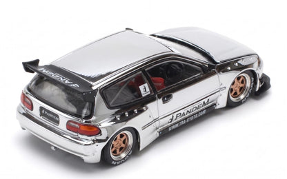 [PRE ORDER] Pop Race TS Exclusives 1:64 Pandem EG6 Silver Chrome