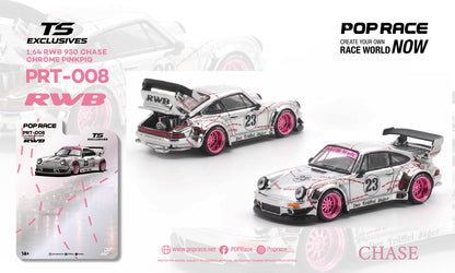 [PRE ORDER] Pop Race TS Exclusives 1:64 RWB 930 Chrome Pink Pig