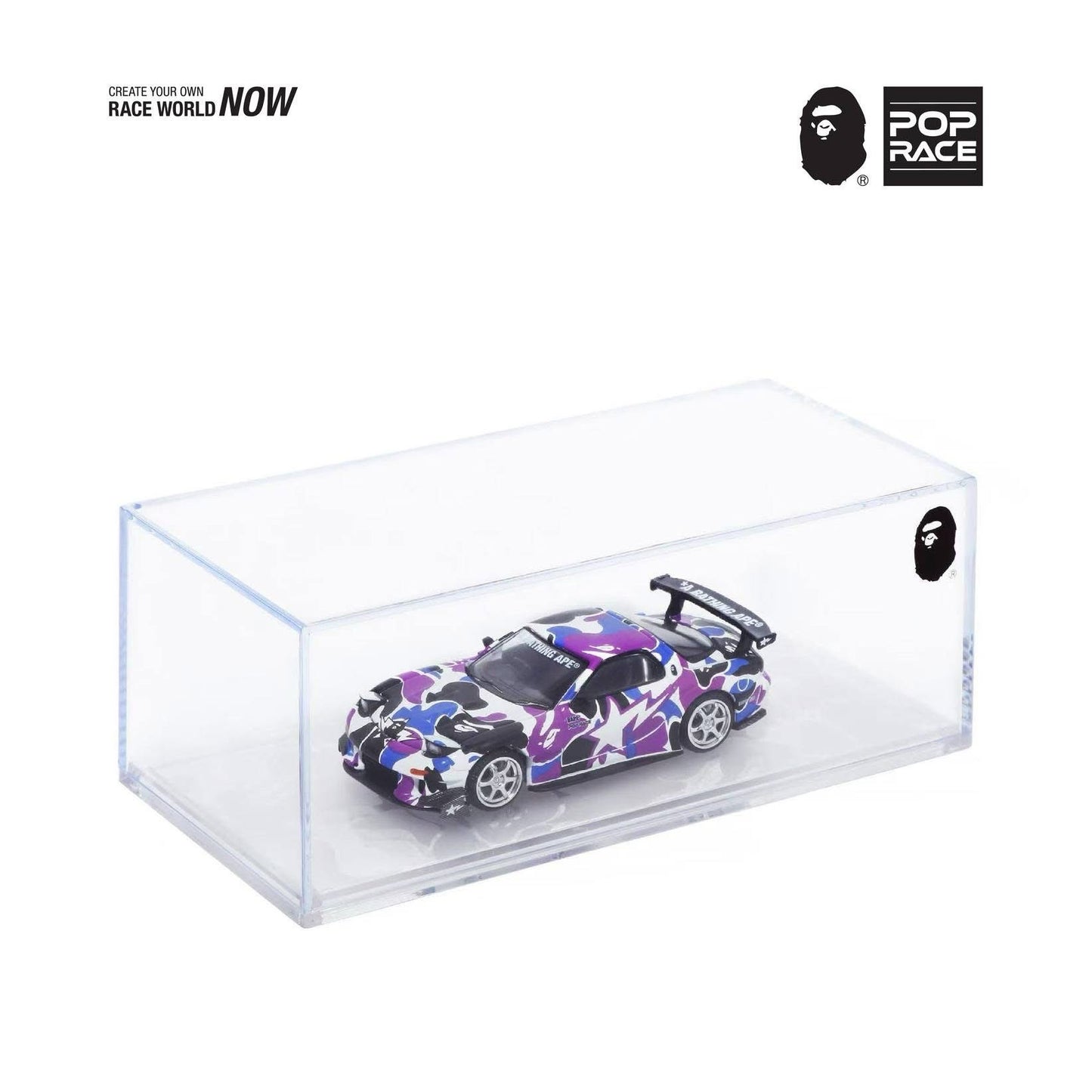 Pop Race x BAPE 1:64 Mazda RX-7 FD3S Bathing Ape Hong Kong Store Exclusive