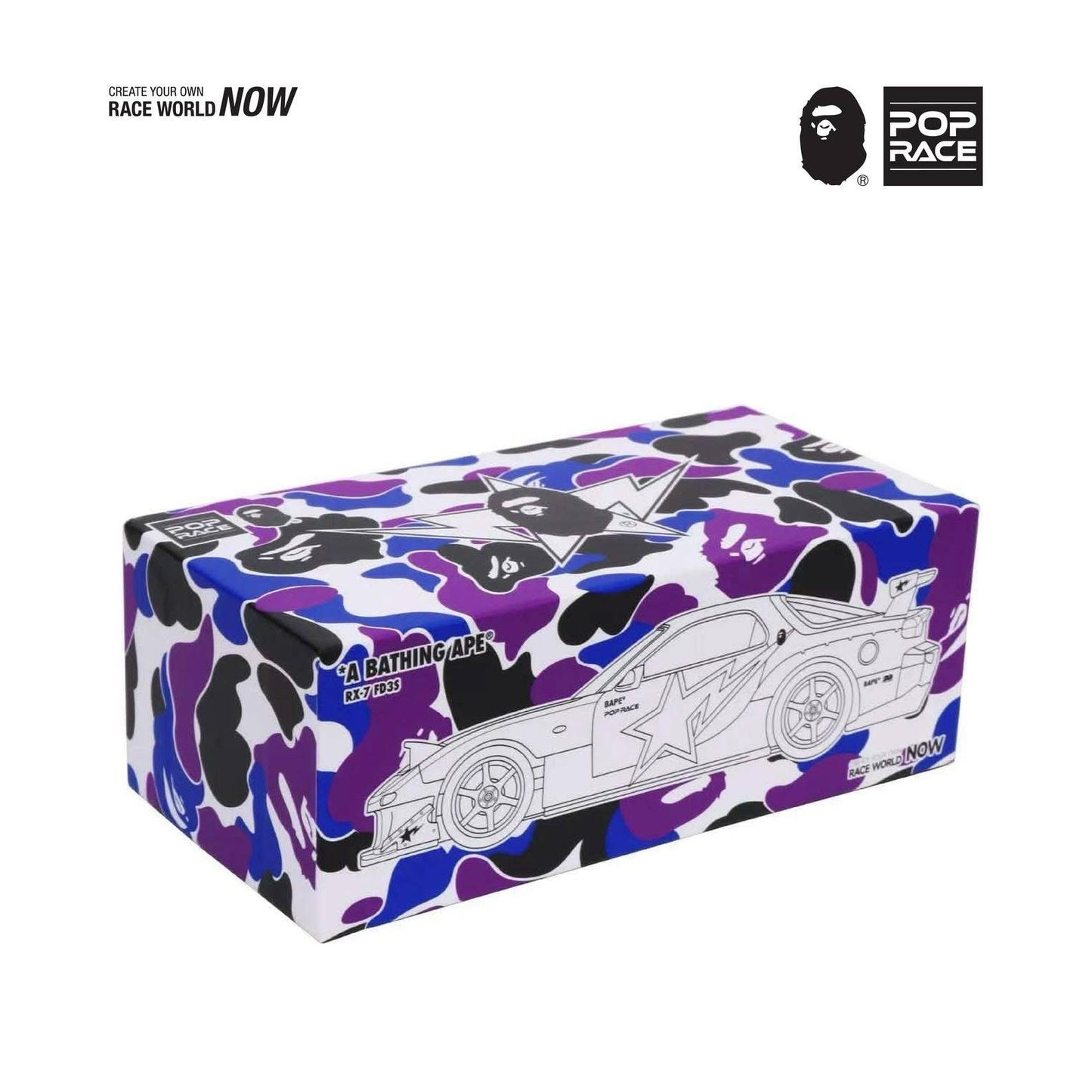 Pop Race x BAPE 1:64 Mazda RX-7 FD3S Bathing Ape Hong Kong Store Exclusive