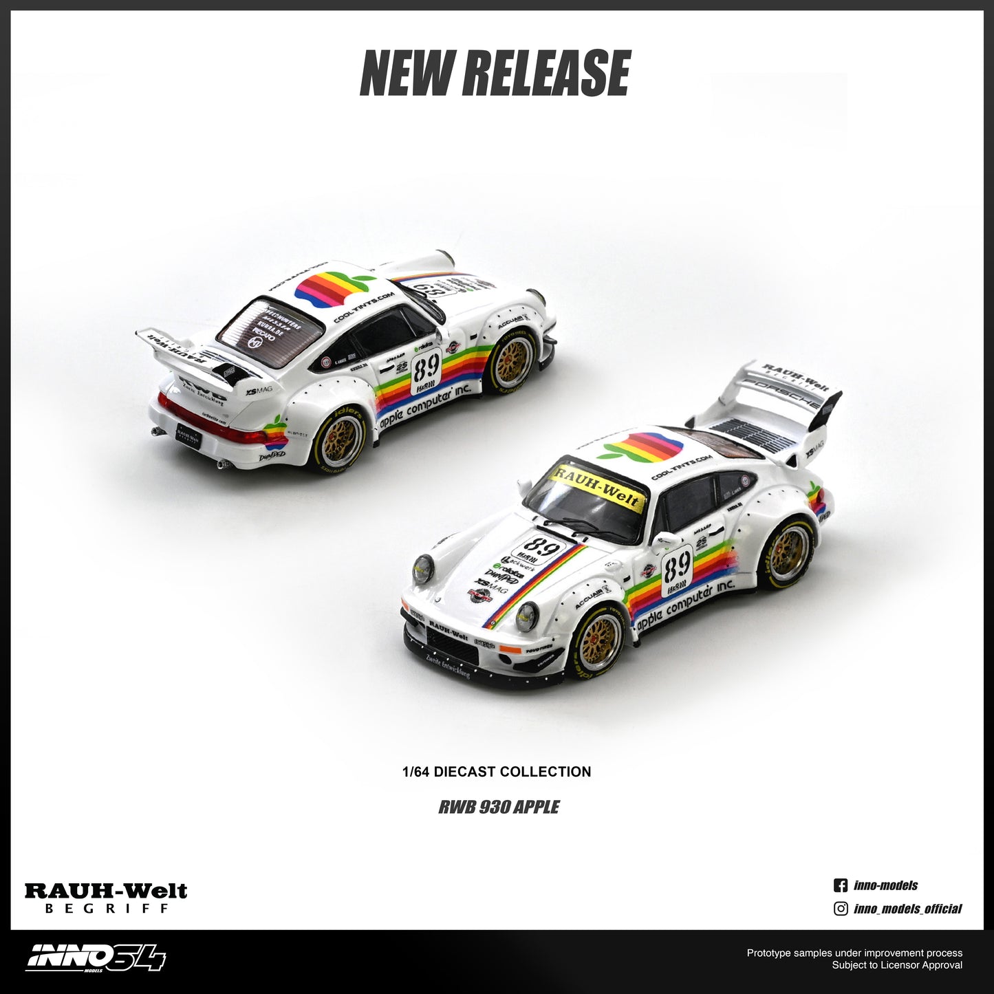 [PRE ORDER] Inno64 1:64 RWB 930 #89 Apple Livery