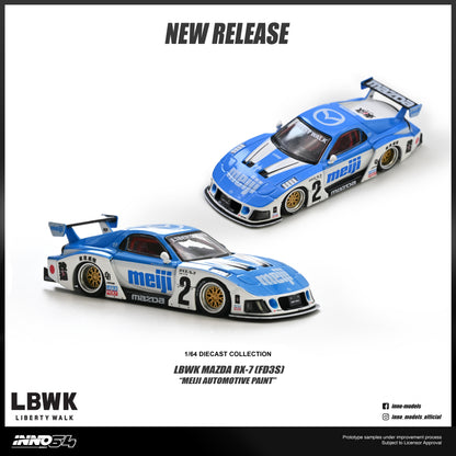 [PRE ORDER] Inno64 1:64 Mazda RX7 (FD3S) LB-Super Silhouette Meiji