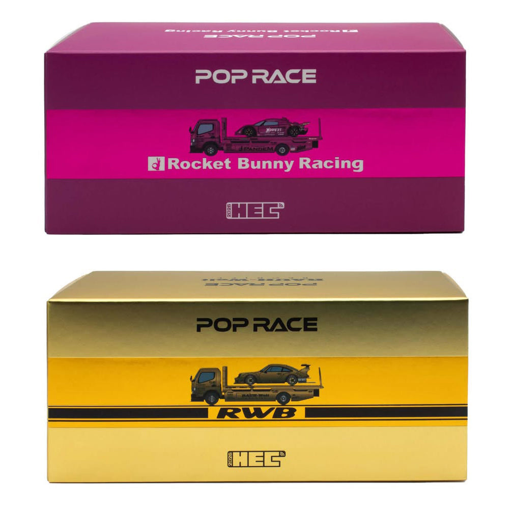 Pop Race 1:64 RWB 930 Gold Chrome and Pandem Elise Combo Set HEC 2026