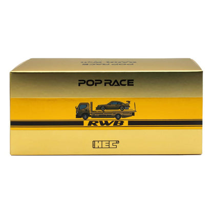 Pop Race 1:64 RWB 930 and Fuso Truck Gold Set HEC 2026
