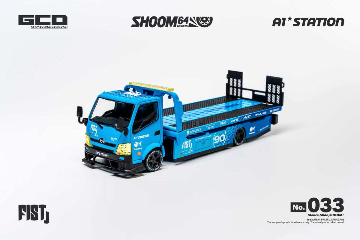 [PRE ORDER] SHOOM 1:64 FIST TEAM Hino 300 Custom Drop-Bed Car Carrier APA Xpo Foshan 2026 LHD